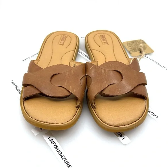 NWOB BORN Women's Isabella Slide Leather Sandal, Cushioned Comfort Shoe Size 7 - Picture 3 of 11